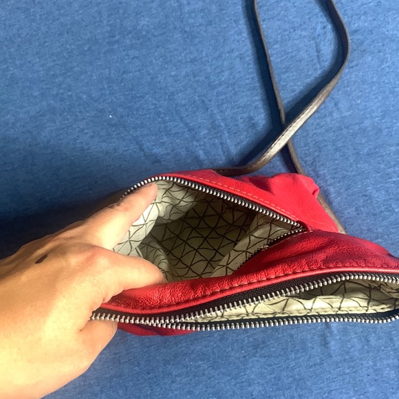 Red real leather purse - Picture 3 of 4